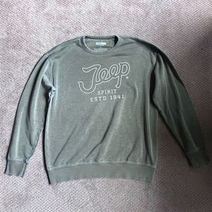 Jeep by Lucky, Sweatshirt, Men Large, green/grey